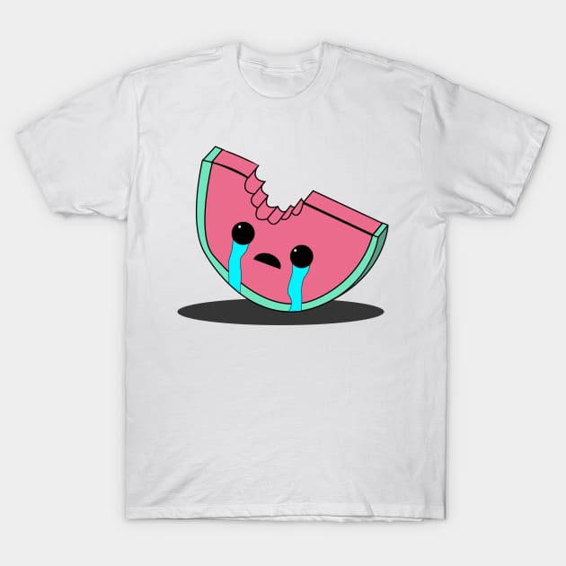 crying watermelon T-Shirt by Johnny_Sk3tch
